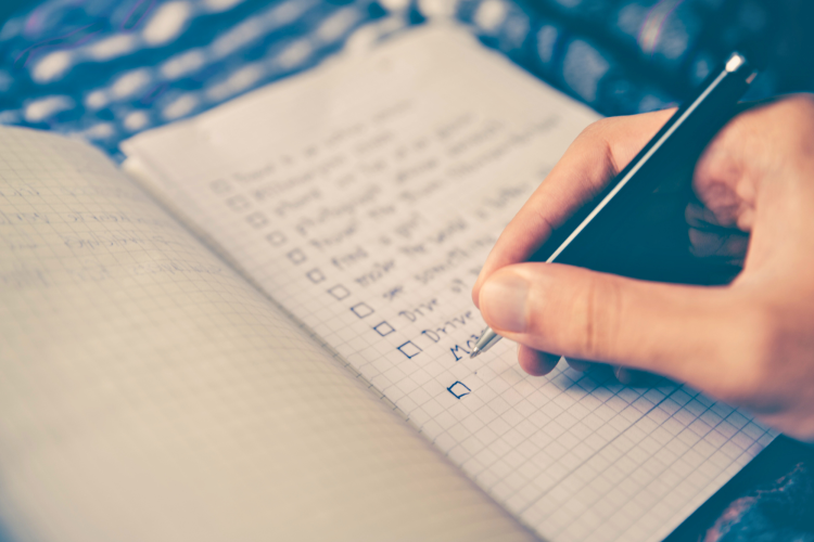 Person with a checklist