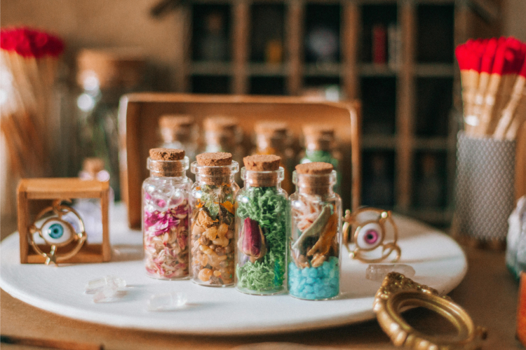 Apothecary Jars on a table