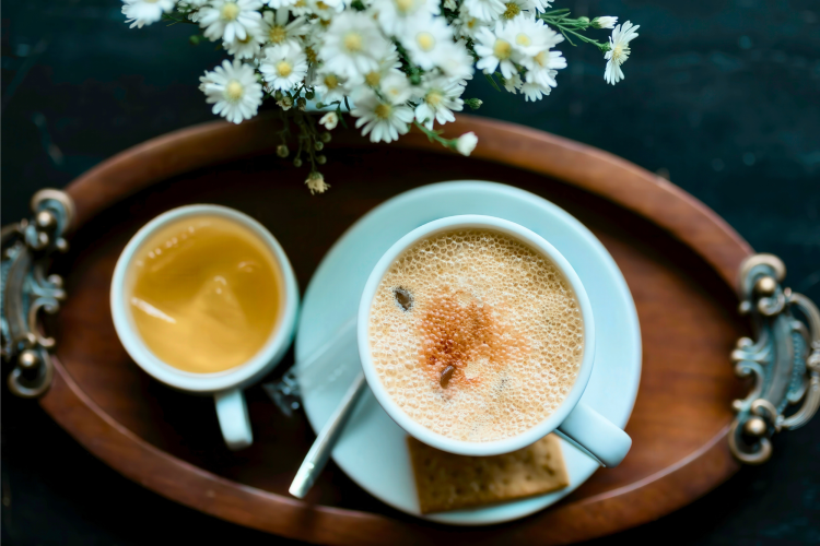 Tea Tray with coffee