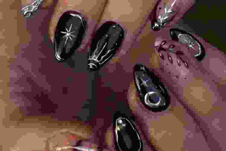 copper design nails