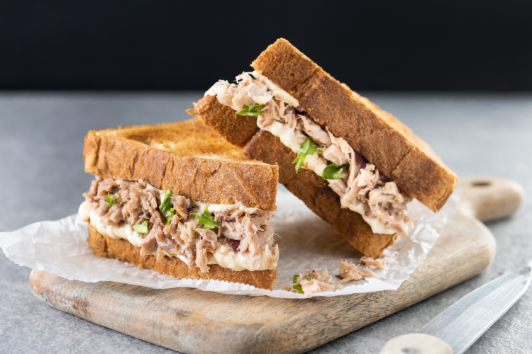Tuna Sandwich as Camping Meal