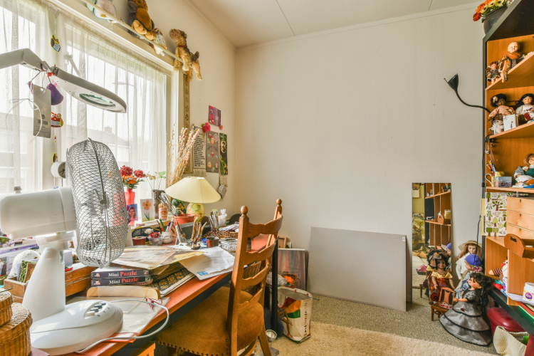 cluttered house
