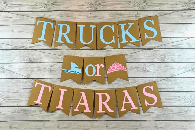 Trucks or Tiaras gender reveal