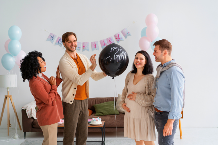 gender reveal ideas for balloon popping