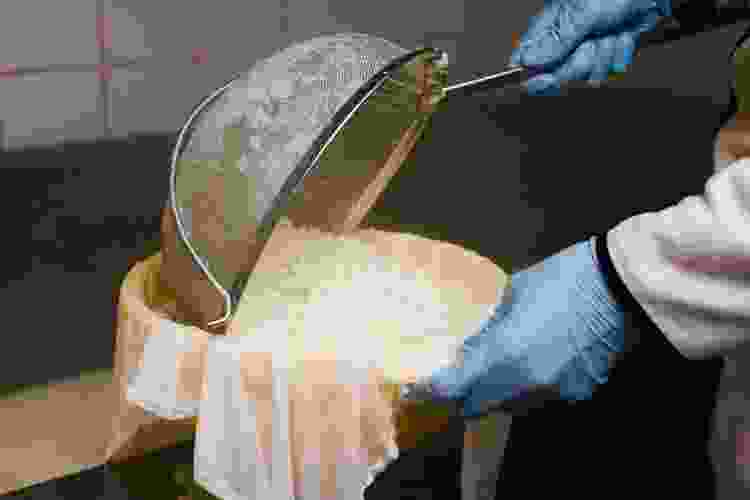 making cheese