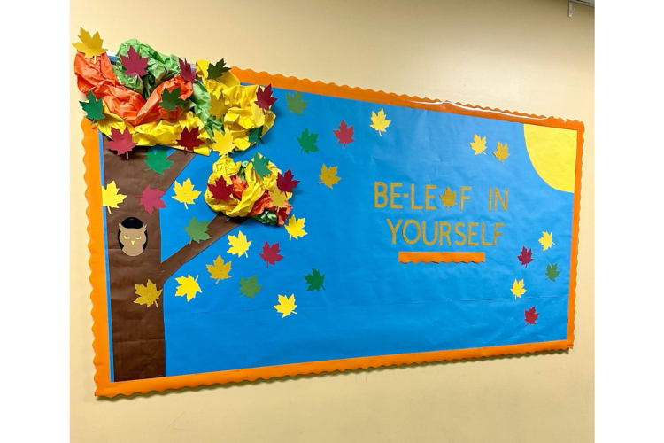 Be-leaf In Yourself Fall Bulletin Board Idea