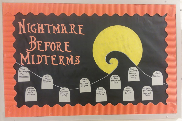 Nightmare Before Midterms Bulletin Board
