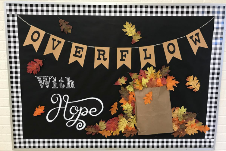 Overflow With Hope Fall Bulletin Board Idea