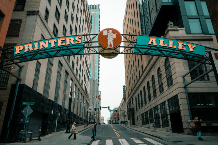 Printers Alley in Nashville