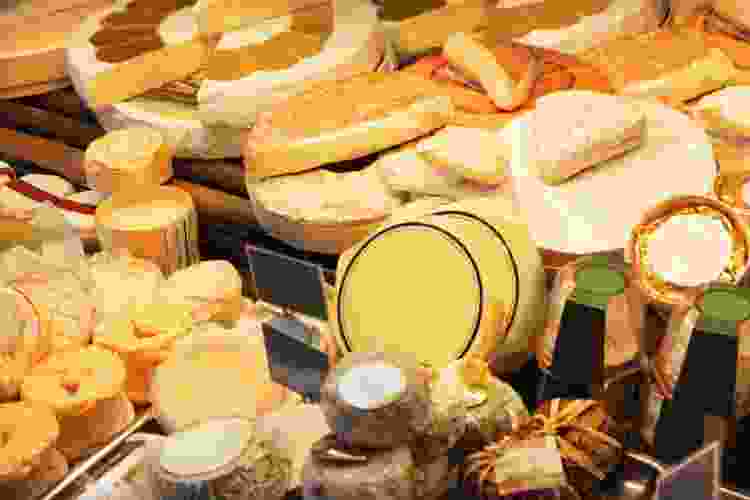 cheese at the supermarket
