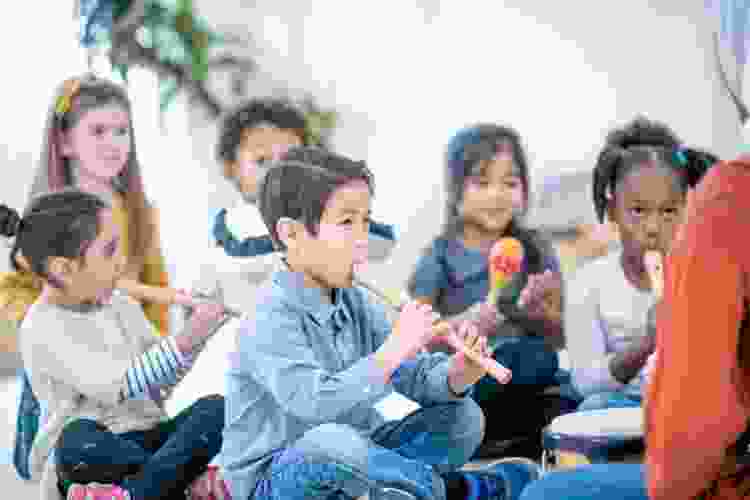Kids playing instruments