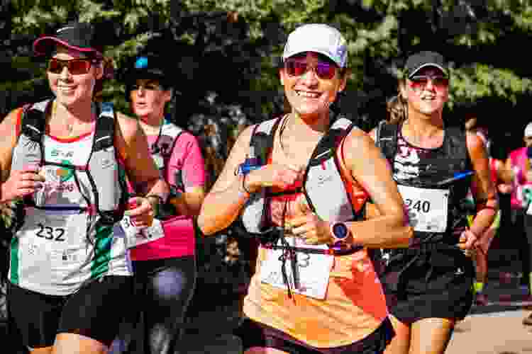 woman running a marathon