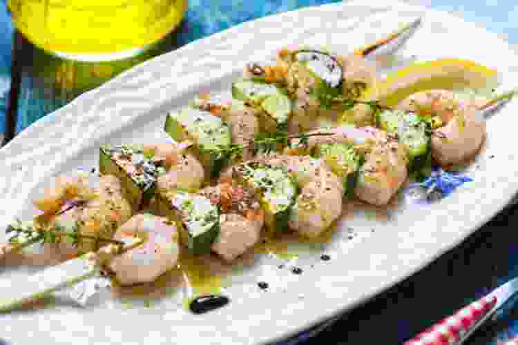 Shrimp Skewers with Veggies