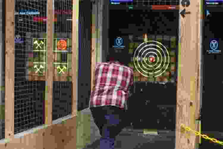 Flying Timber Axe Throwing