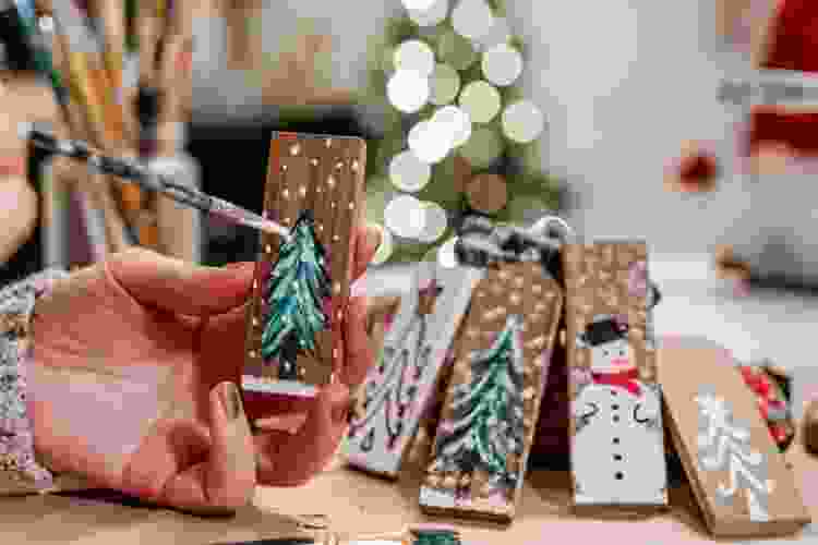 making holiday ornaments