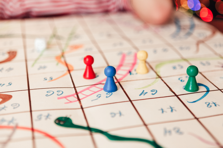 DIY snakes and ladders