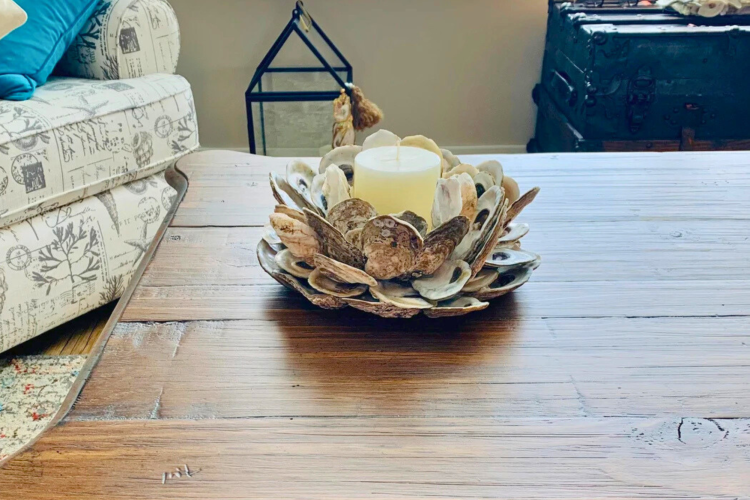 Shell candle holders