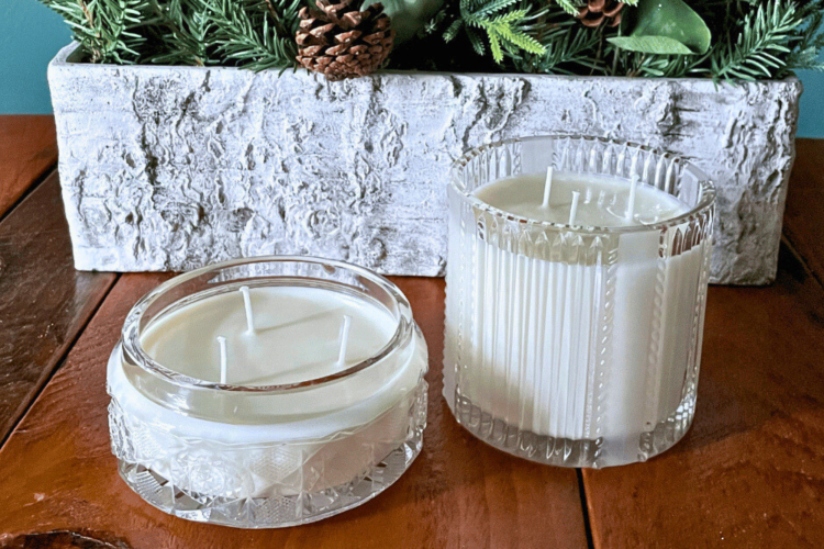 Thrifted Glassware candle holders