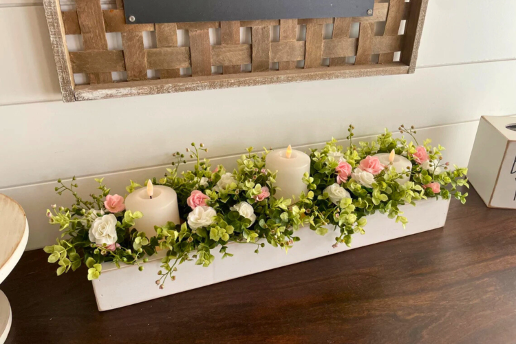 candle planter with taper candles