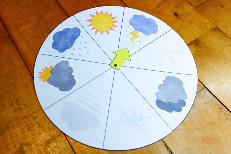 Weather Wheel Spin Game