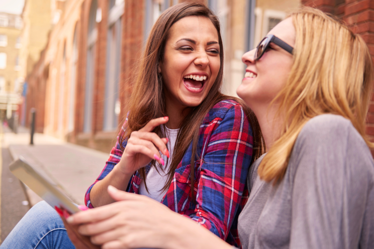 friends laughing together