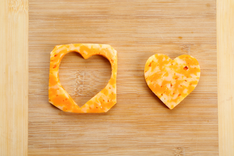 Colby Jack Cheese Heart