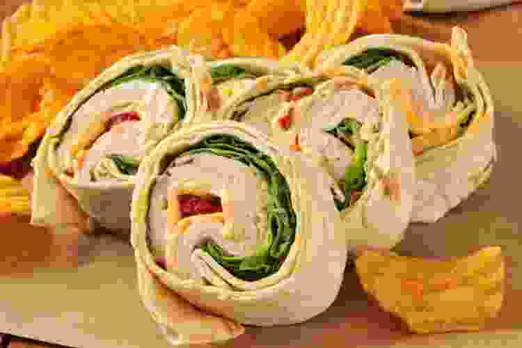 Turkey and cheese pinwheels