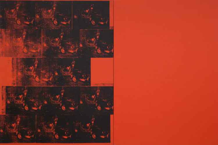 orange car crash fourteen times warhol painting