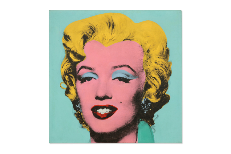 Blue Shot Marilyn Warhol Painting