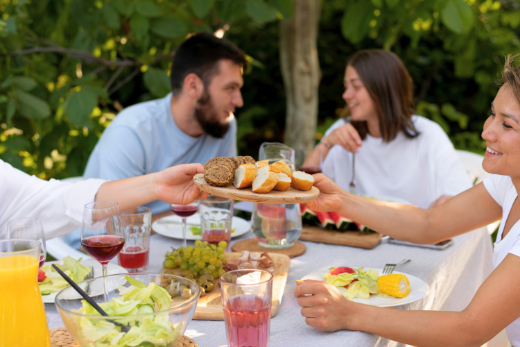 friends sharing brunch