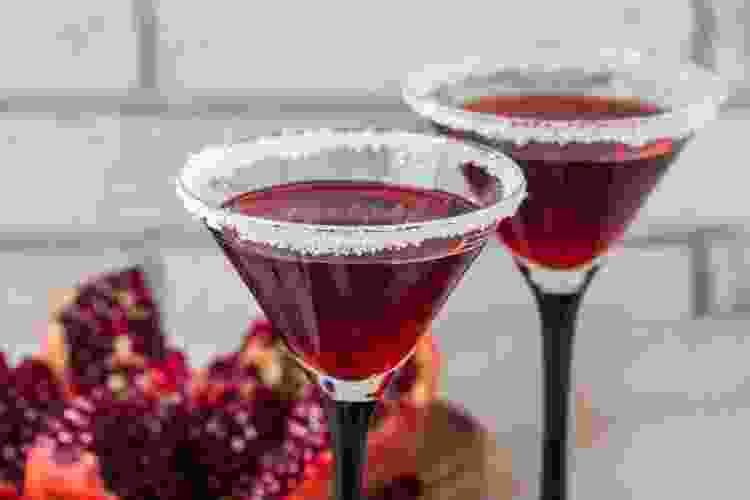 black vodka and pomegranate potion