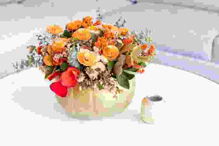 Flowers in a Pumpkin Vase