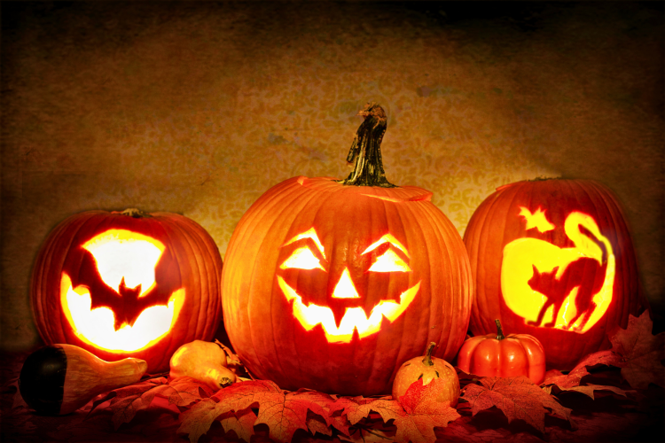 various Halloween pumpkins