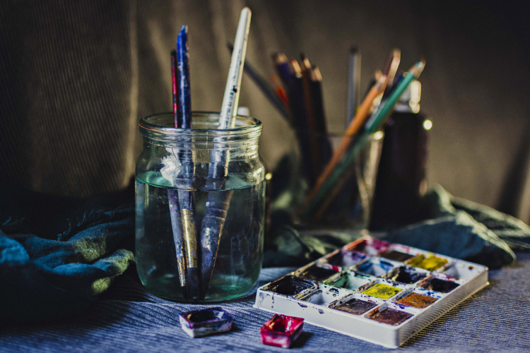 Watercolor Water and Cloth
