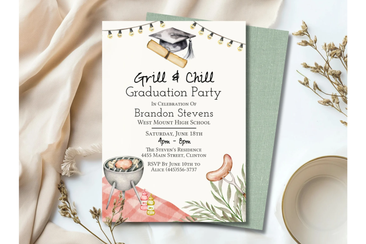 Cookout Graduation Invitation Idea