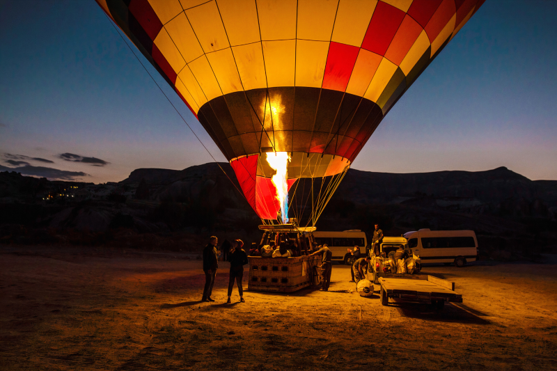 Hot Air Balloon Inflating