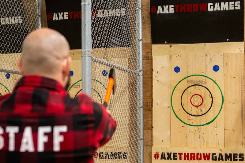 Axe Throw Games as Team building activity in Omaha