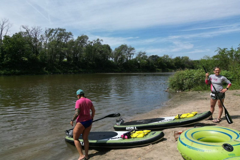 kayaking as a team building activity in Omaha