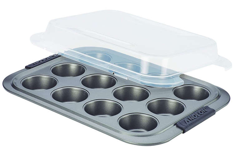 the Anolon Advanced Bakeware Muffin Pan With Lid is a fantastic muffin pan