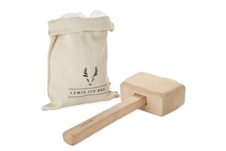 the Viski Lewis Ice Bag and Mallet is a useful gift for cocktail lovers