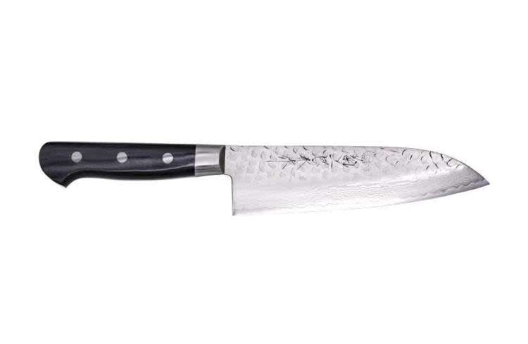 the kikuichi eite warikomi damascus tsuchime 7 inch santoku is one of the best kitchen knives