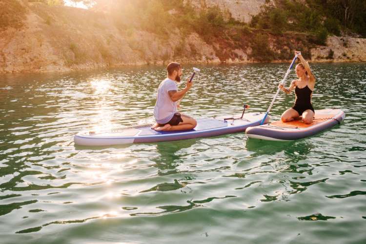 Paddleboarding is a great outdoorsy team building activity in Tampa