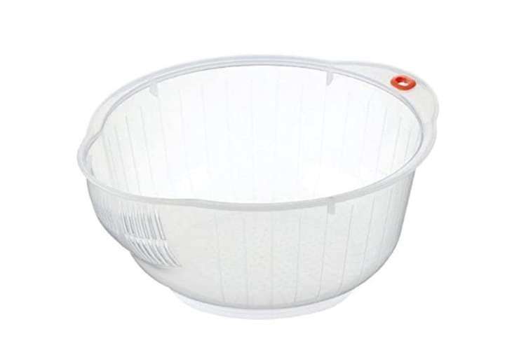 the Inomata Rice Washing Bowl is a useful asian cooking utensil