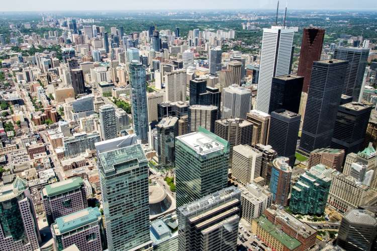 the view from CN Tower in Toronto