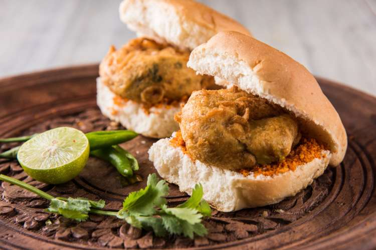 Vada pav is an Indian food also known as a Bombay burger