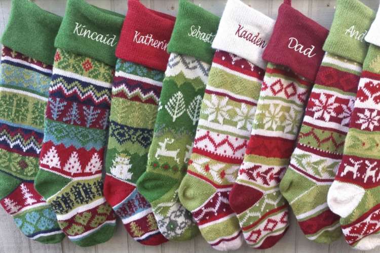 Christmas stockings are cute family gift ideas.