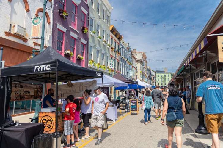 Touring Findlay Market makes a great team building activity in Cincinnati.