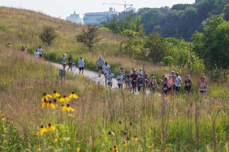 Visit the Hank Aaron State Trail for an enjoyable outdoorsy team building activity in Milwaukee.