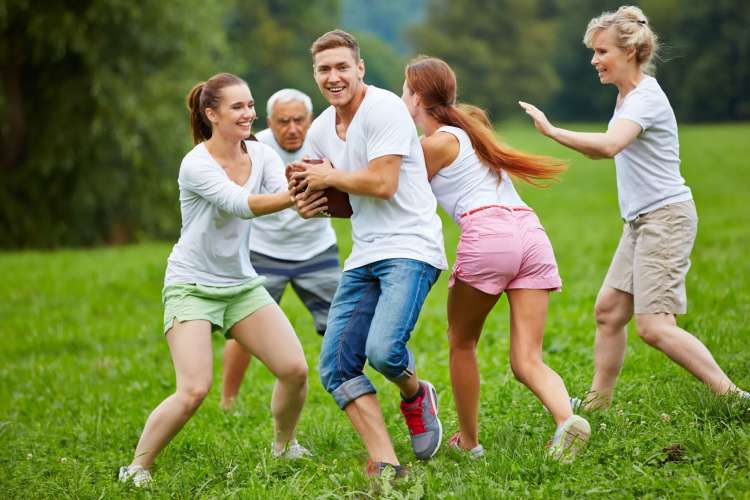 sports with the family is a perfect going away party idea