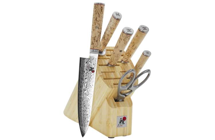 miyabi birchwood sg2 7 piece knife block set